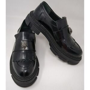 Kurt Geiger London Bird Eagle Platform Shoes Loafers Women's Sz 37 Chunky Y2K